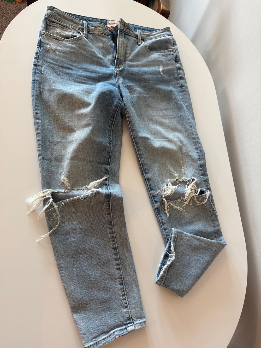Driftwood Distressed Women’s Jeans - Light Blue